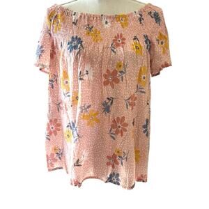 Harve Benard Pink Floral Flowy Top XL